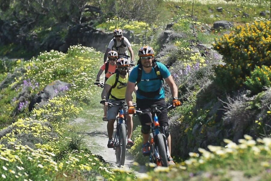 Santorini: Electric Mountain Bike Adventure - Guides, bikes, and the photos and short video you take home