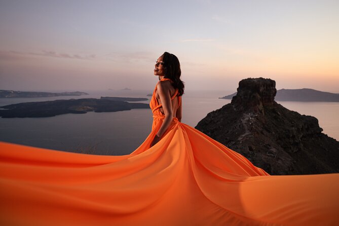 Santorini Flying Dress Photo Session Experience - The walking route through caldera views, white houses, and blue-domed vibes