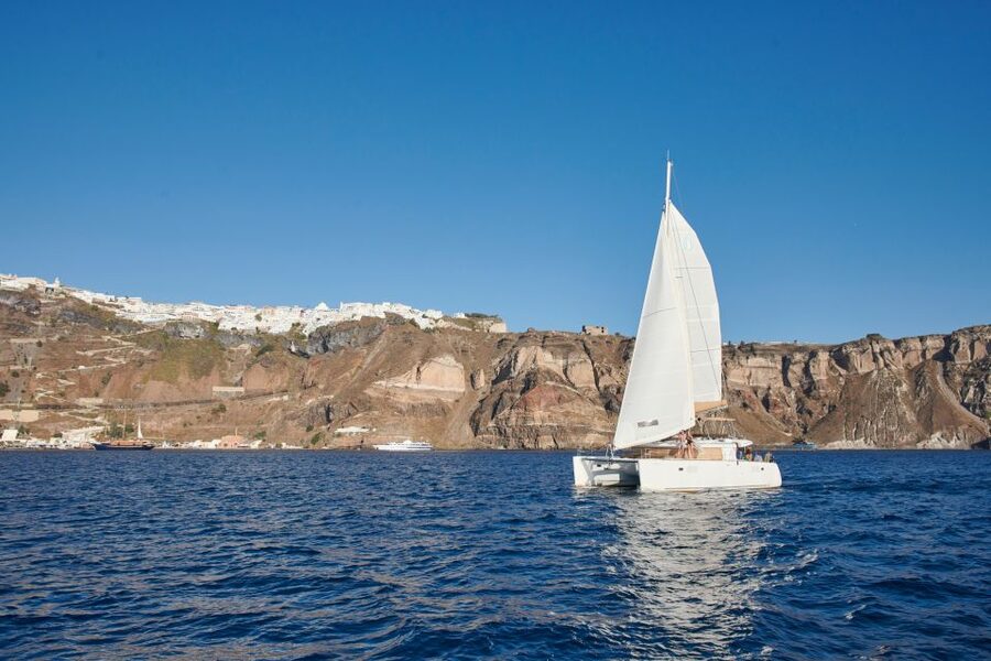 Santorini Gold Catamaran Cruise with Snorkel, BBQ & Open Bar - Drinks and Food: What Open Bar Really Means Here