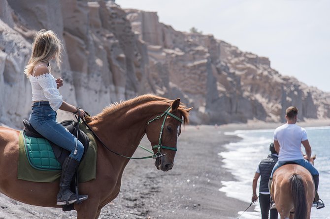 Santorini Horse Riding to Black Sandy Beach - Equipment and comfort details that make riding less stressful