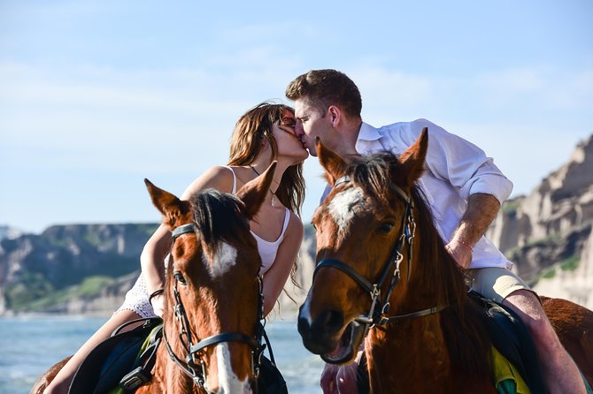 Santorini Horse Riding to Black Sandy Beach - Price and value: what you get for $102.79