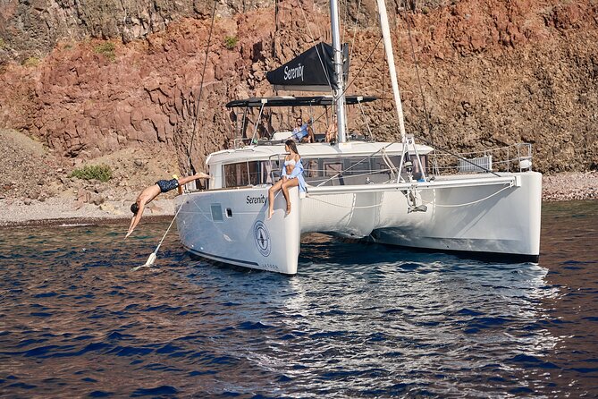 Santorini: Luxury Catamaran Cruise with Fresh Fish BBQ & Drinks - On-Board BBQ and Drinks: What “Fresh” Means Here