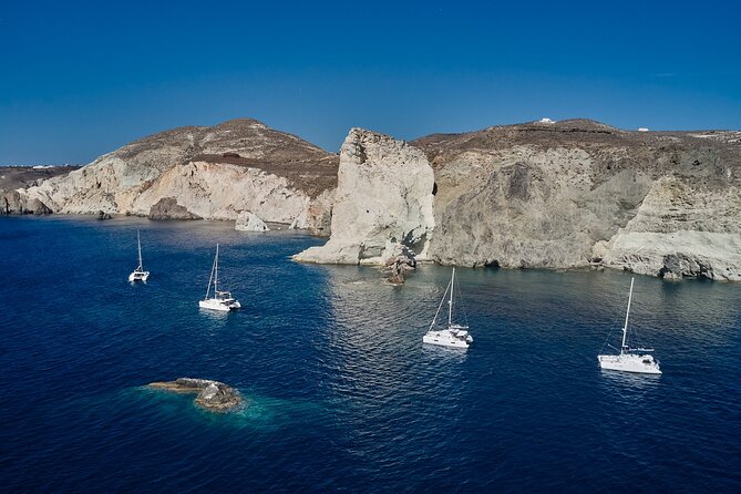Santorini: Luxury Catamaran Cruise with Fresh Fish BBQ & Drinks - Mesa Pigadia and the South-Coast Moment at the Lighthouse