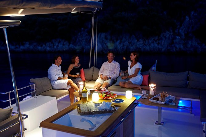 Santorini Luxury Catamaran Sunset Cruise with BBQ, Drink and Transfer - White Beach + onboard BBQ: the meal you’re actually waiting for