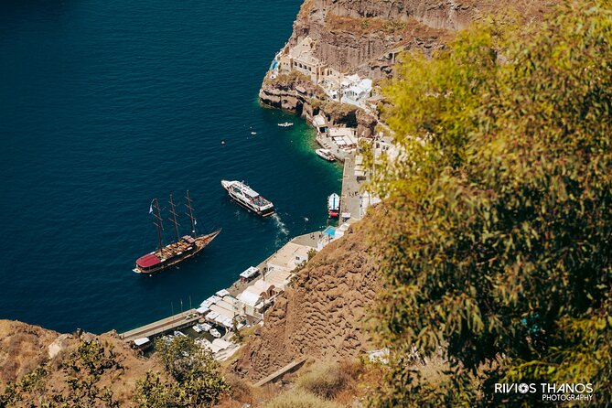 Santorini_Panoramic Tour - Kamari Black Beach: volcanic coast views plus a real break