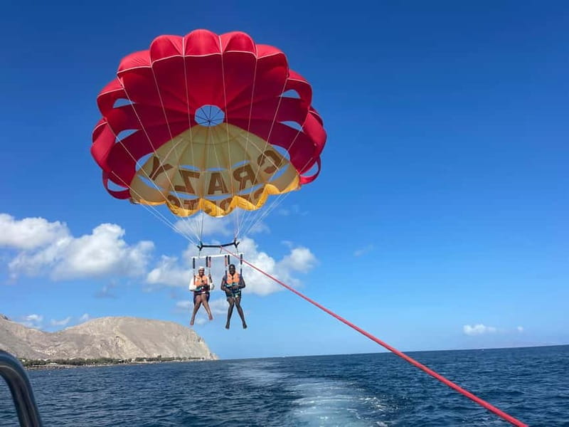 Santorini: Parasailing ExperiencePerissa,Perivolos,St.George - The Speedboat Timing That Sets Up Your Flight