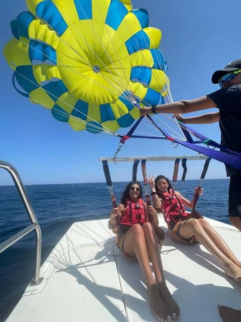 Santorini: Parasailing ExperiencePerissa,Perivolos,St.George - Getting Started At Santorini Water Sports, From Voucher To Harness
