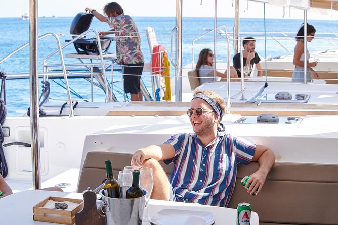 Santorini Platinum Catamaran Cruise with Meal, BBQ and Open Bar - Crew energy, small-group comfort, and the sunset factor