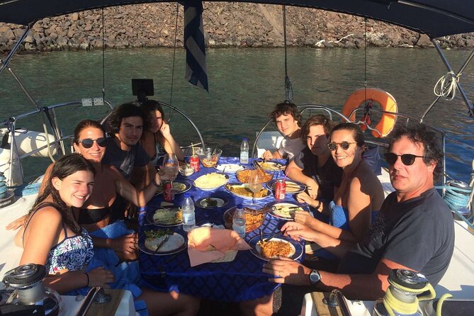 Santorini Private Daytime Sailing Cruise with Meal, Drinks &Transfer included - Between Two Volcanoes: Cape’s Lighthouse and Hot Springs