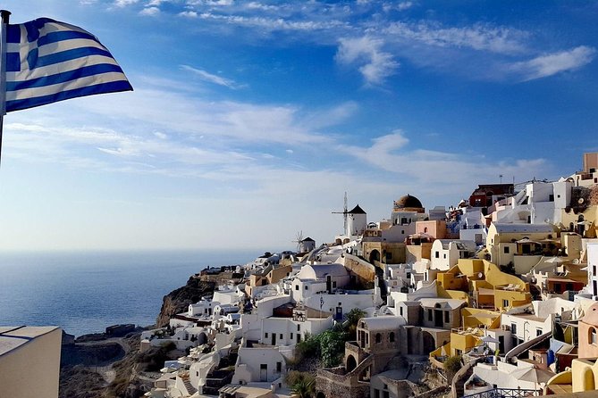 Santorini Private Instagram Tour - Santo Wines finish: shopping, optional wine tasting, and west-coast views