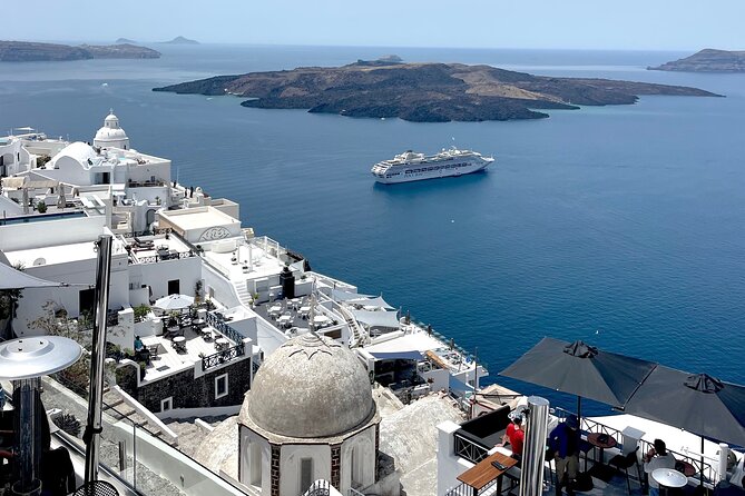 Santorini Private sightseeing land tours - Prophet Elias Monastery at 565 meters: the panoramic payoff
