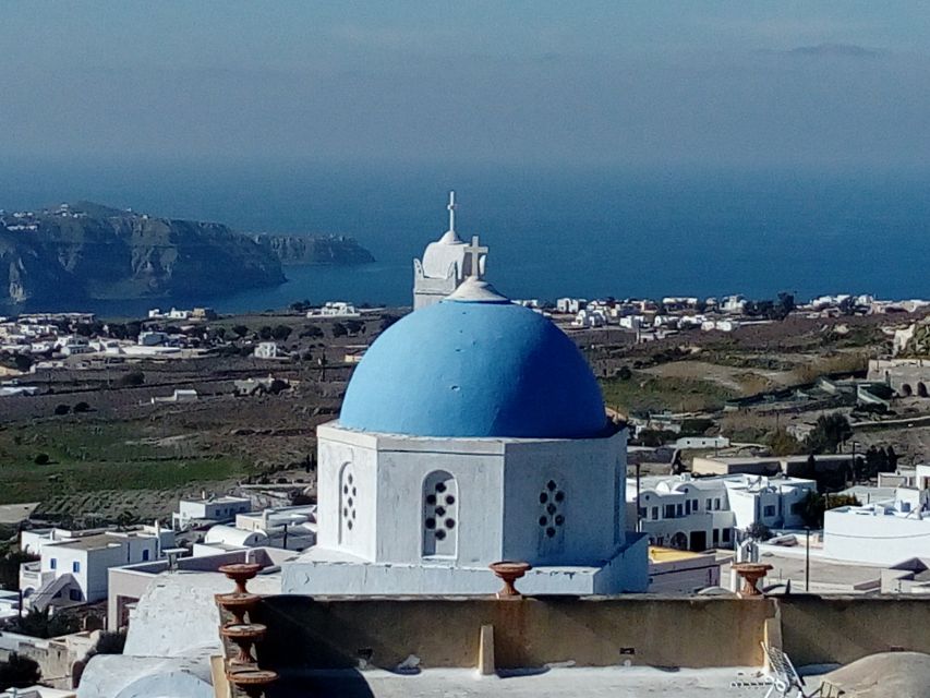 Santorini: Small-Group Highlights Tour of Venetian Castles - Firostefani photo stop: Blue Dome and Rock of Skaros