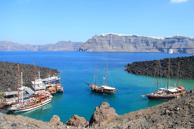 Santorini Sunset Sailing Cruise: Dinner, BBQ, Open Bar, Transfers - Mesa Pigadia Beach plus your Greek dinner and BBQ onboard