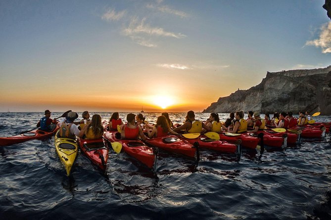 Santorini: Sunset Sea Kayak with Light Dinner with Pick-up Option - Pickup, meeting point, and how the day actually starts