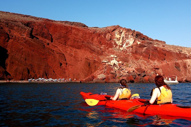 Santorini: Sunset Sea Kayak with Light Dinner with Pick-up Option - Dinner at the taverna: what’s included and why it works