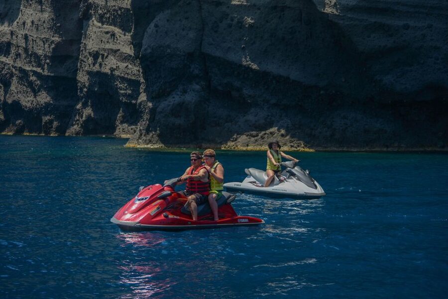 Santorini:Volcanic Beaches Cruise With Jet Ski - What’s included, and what you should actually use