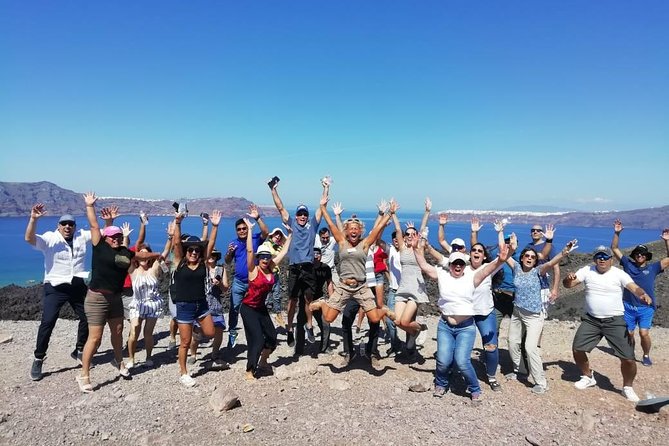 Santorini Volcanic Islands Cruise: Volcano,Hot Springs,Thirassia and Oia Sunset - Stop 1: Santorini Volcano guided time (and the extra fee)