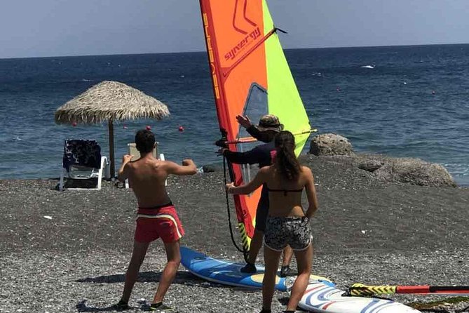 Santorini Windsurfing lessons - Where you meet, when you can go, and how to fit it in