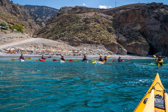 Sea Kayaking Sfakia, Crete - The route focus: rugged coast, sea caves, and beach breaks