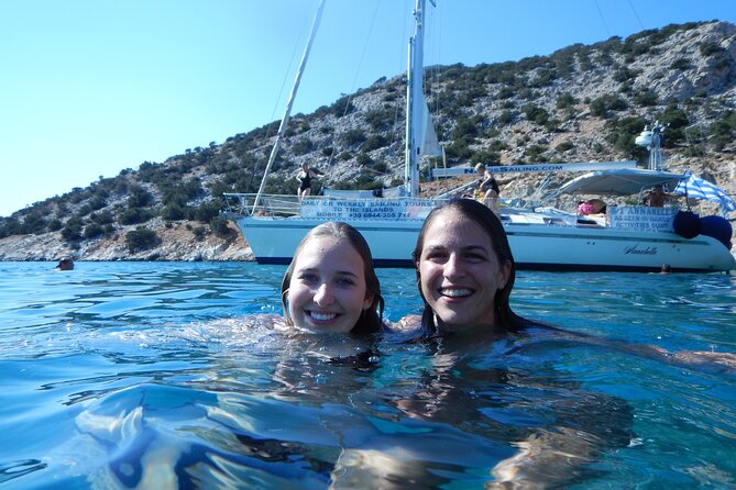Semi-private Antiparos & Caves Blue Lagoon OR Rina Cave & Small Cyclades - Included on-board treats: snorkeling gear, flashlights, wine or raki, and snacks