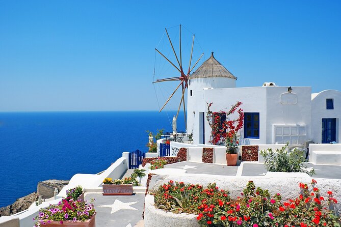 SKIP CABLE CAR® The Original Santorini Tour for Cruise Passengers - Finikia first stop, blue-domes photos with breathing room