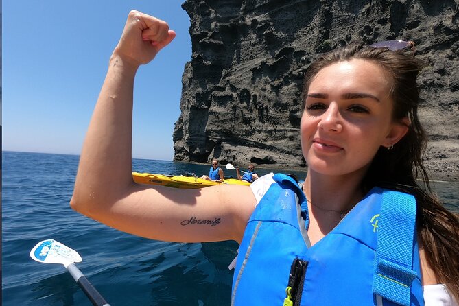 Small-Group Santorini Sea Caves Kayak Trip with Snorkeling & Picnic - Red Beach: Seeing Volcanic Color From the Sea