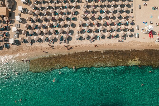Super Paradise Beach Mykonos Seaside Sunbed (1st row) - Key things that make this beach day work