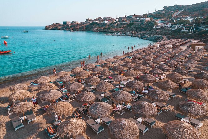 Super Paradise Beach Mykonos Seaside Sunbed (3rd & 4th row) - The Day Plan at Super Paradise: Sunbathing, Swimming, and Beach-Club Service