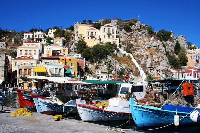 Symi Island from Rhodes with transfers from Ialysos and Ixia - The St. Michael Panormitis monastery stop you actually have time for