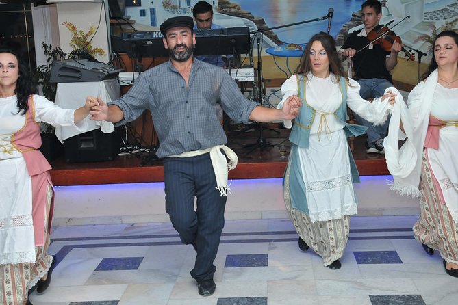 Traditional Greek Night live Music & Dinner Show in Santorini - Plate smashing, fire dance, and the big dance moments