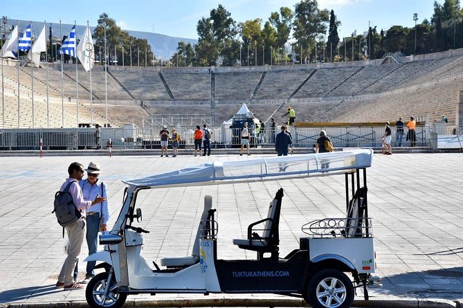 Tuk Tuk Athens Complete City Center Tour - 100% Electric (3 hour) - Panathenaic Stadium, plus the Zeus and Hadrian photo pass