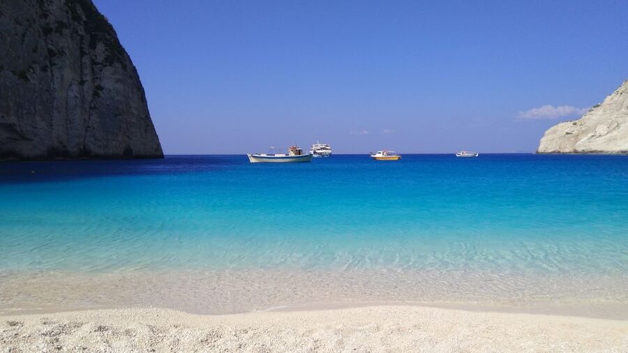 Zakynthos: early morning Shipwreck,Blue Caves and view point - Poseidon’s Face and the land viewpoint: the famous shipwreck photo from above