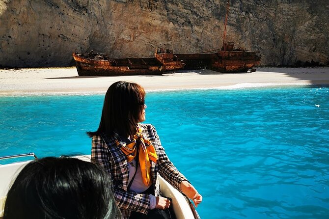 Zakynthos Early Morning Small Group Tour Shipwreck & Blue Caves - Blue Caves: the sapphire water part, with swim time