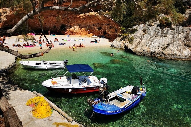 Zakynthos Early Morning Small Group Tour Shipwreck & Blue Caves - Sfogio Beach: a calmer swim between the big icons