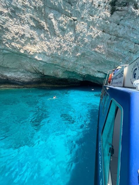 Zakynthos: Glass-Bottom Boat to Navagio, Caves & White Beach - White Beach and the rock tower: why that sandy break feels different