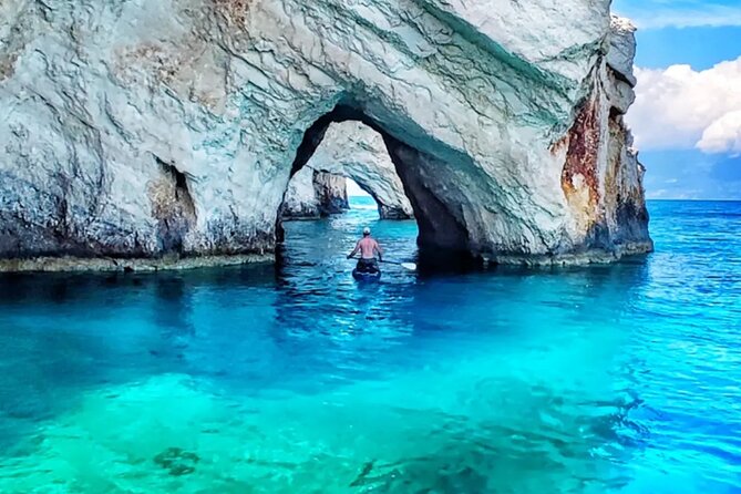 Zakynthos Half day tour Shipwreck beach Blue Caves by small boat - Navagio Beach (Shipwreck Beach) by Speed Boat from Agios Nikolaos