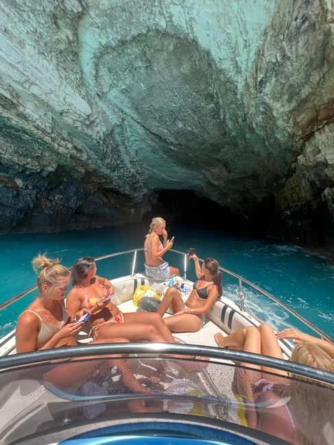 Zakynthos: Laganas Bay, Myzithres & Turtles Speedboat Tour - From Zakynthos to Agios Sostis Harbor, the ride starts fast