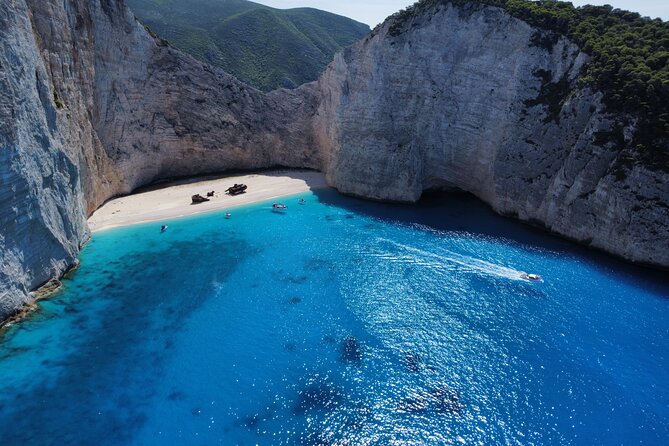 Zakynthos Shipwreck Beach with Blue Caves Land and Sea Tour - Poseidon’s Face, Sfogio Beach, and the Blue Caves sequence