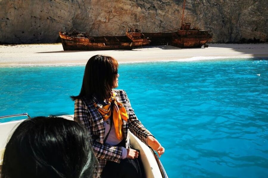 Zakynthos Small Group Tour Shipwreck & Blue Caves Land & Sea - Navagio viewpoints and the shipwreck cruise, even when the beach is closed