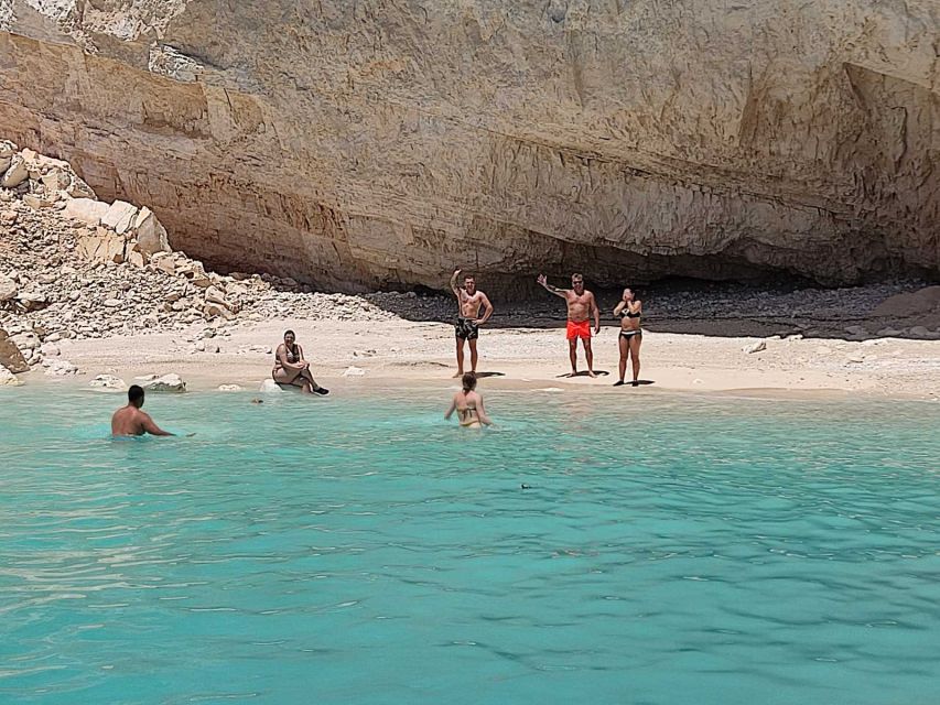 Zakynthos: Turtle Island and Caves Private Boat Trip - Mizithres Rocks: dramatic scenery, plus another swim window