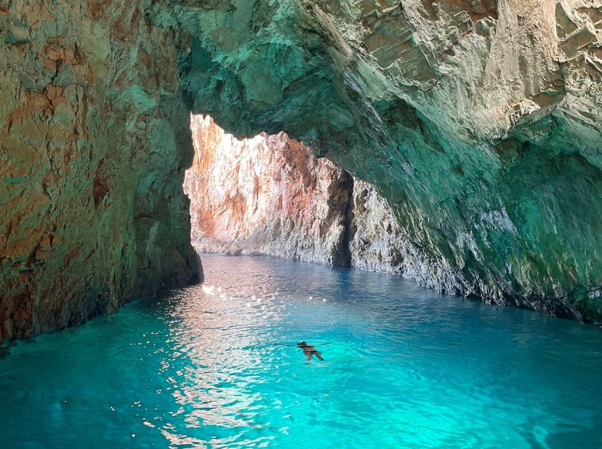 Zakynthos: West Coast & Navagio Bay Cruise with 2 Swim Stops - Hidden Treasure Cave and the Blue Eye Cave: when the water decides everything