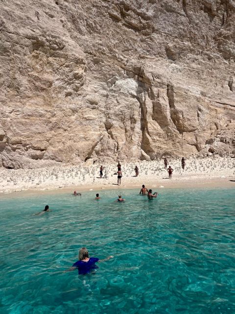 Zante: Half-Day Tour to Navagio, Blue Caves & White Beach - Navagio (Shipwreck Beach) at Smugglers Cove: Photos, But Also Movement